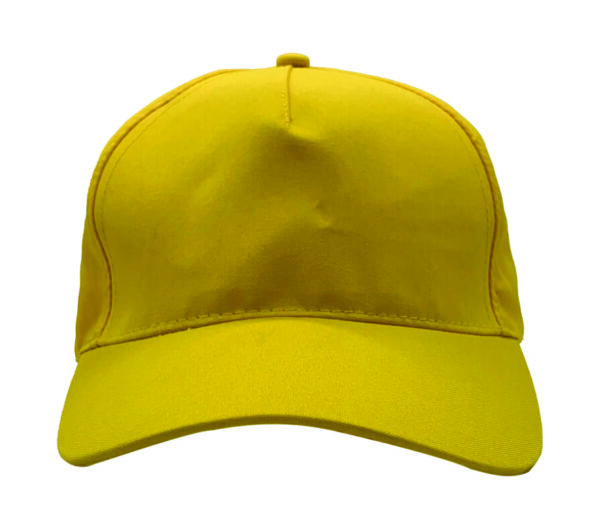 Cap 100% Polyester 5 Panel Yellow