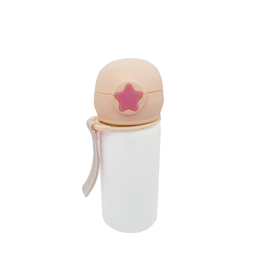 400ml Pink Cap S/Steel Kids Buddy Sippy Cup
