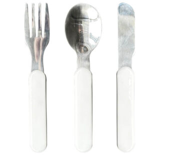 3 Piece adult polymer & Metal Cutlery
