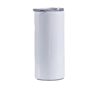 12oz white stainless steel skinny tumbler