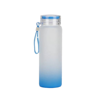 500ml Blue Frosted Glass Bottle