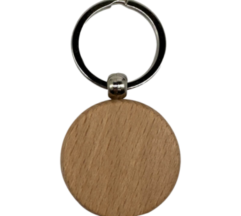 Engraving Wood Keyring Round