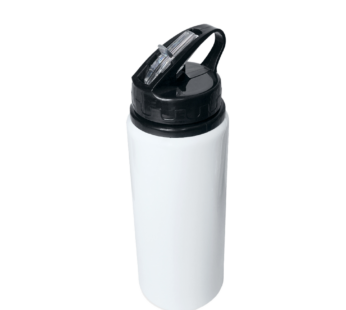 600ml White Aluminium Thirst Quencher Water Bottle