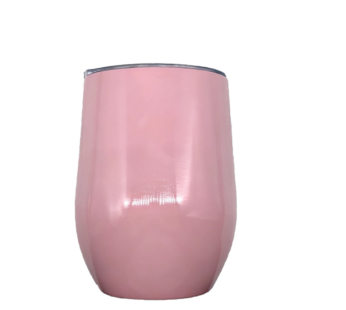 12oz Pink S/Steel Wine Tumbler