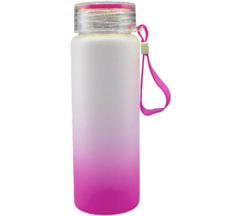 500ml Pink Frosted Glass Bottle