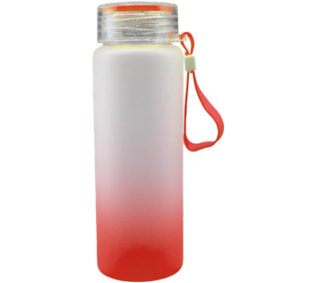 500ml Red Frosted Glass Bottle