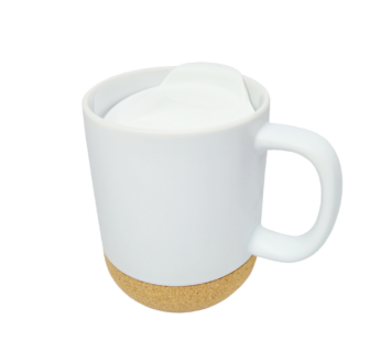 11oz White Ceramic Cork Mug
