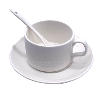10oz White Ceramic Tea Set