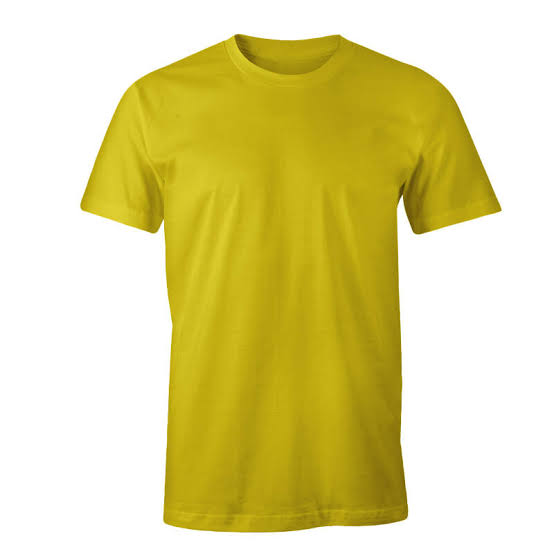 Polyester T-Shirt Large Yellow