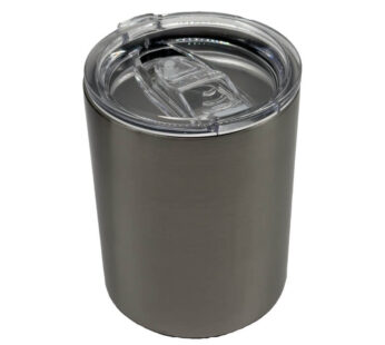 12oz Silver Stainless Steel Whiskey Tumbler