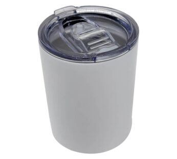 12oz White Stainless Steel Whiskey Tumbler