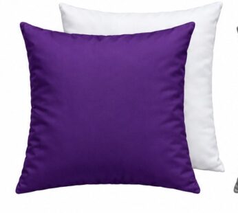 Pillowcase with pillow white-purple 34x34cm